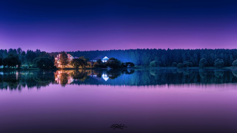 lake, nature, photography, purple, hd