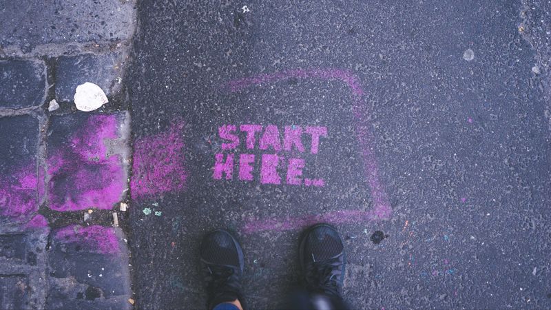 feet, asphalt, inscription, start, 4k