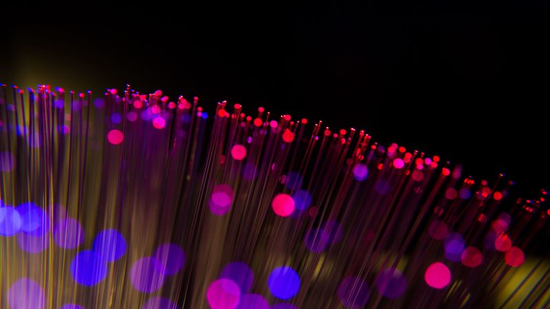 optical fiber, macro, glare, light, glow, 4k