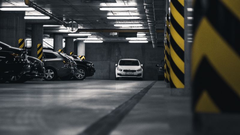 car, white, parking, cars, 4k