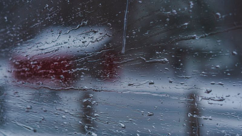 glass, rain, macro, wet, drops, 4k