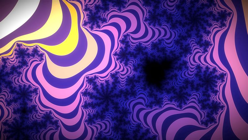 fractal, abstraction, optical illusion, wavy, striped, 4k