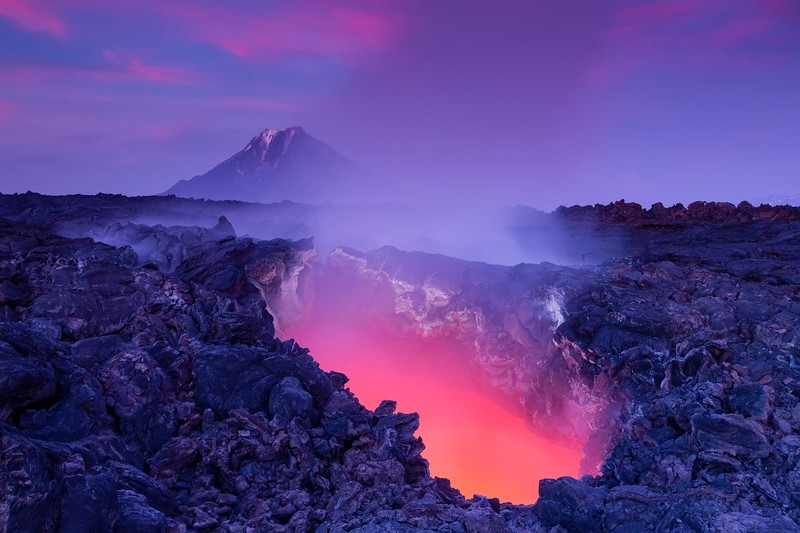 volcano, nature