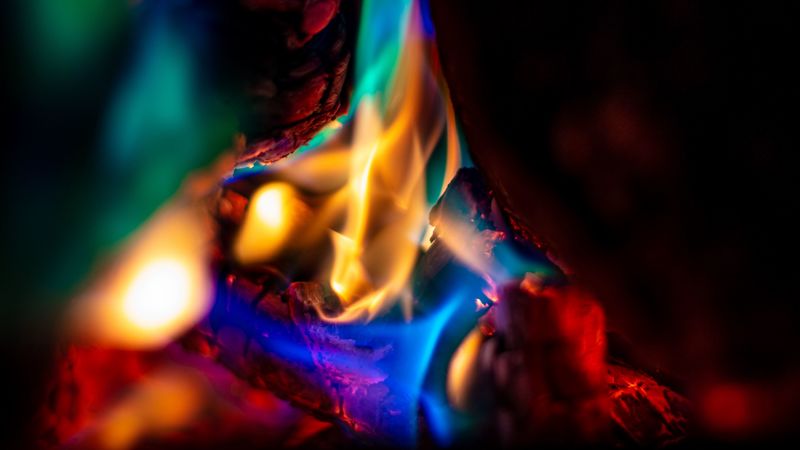 bonfire, fire, flame, embers, dark, 4k