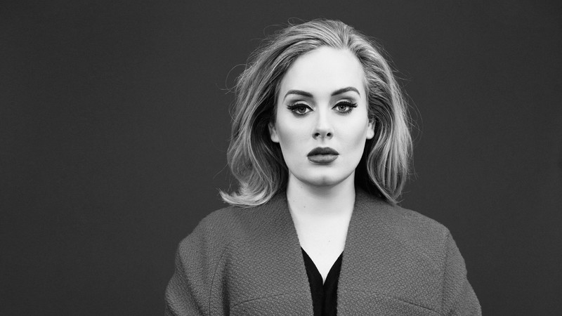 adele, celebrities, monochrome