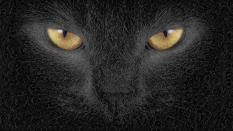 cat, artist, background