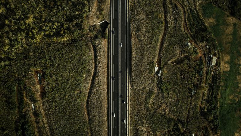 road, aerial view, land, landscape, 4k