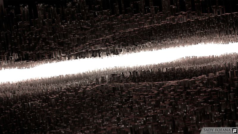 structure, 3d, reflection, illusion, 4k