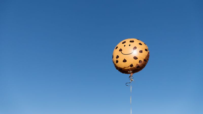 air balloon, smiley, smile, sky, 4k