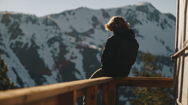 man, alone, sad, mountains, nature, 4k