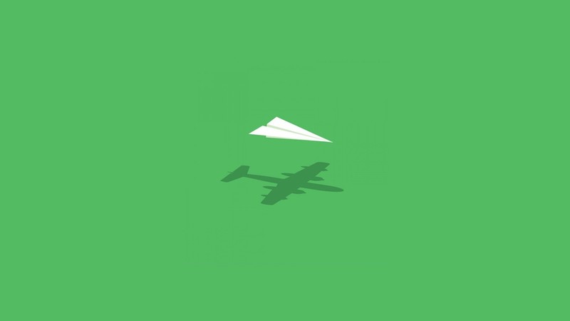 paper plane, plane, minimalism, artist, hd