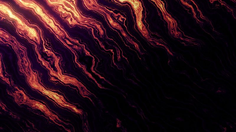 abstraction, waves, glow, 4k