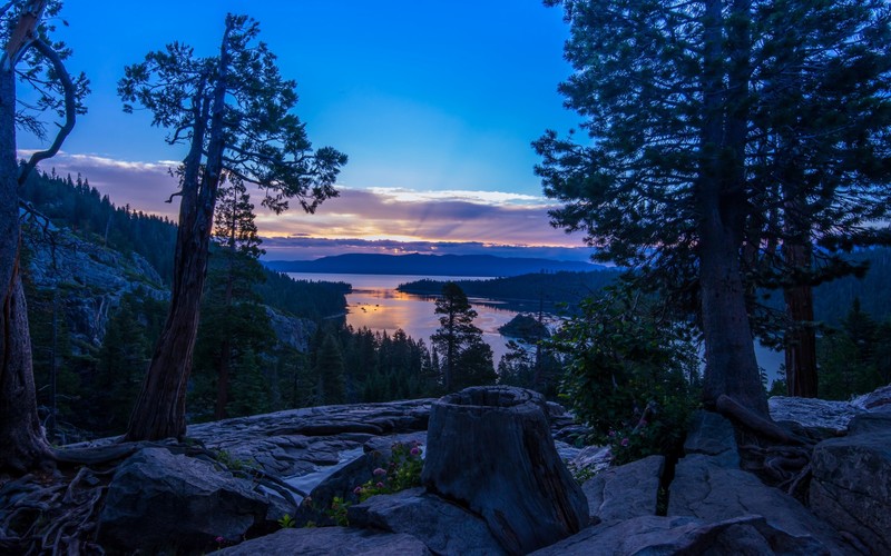 lake, nature