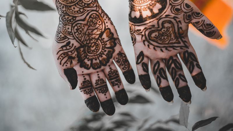 hands, mehendi, patterns, henna, 4k