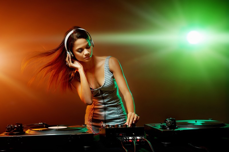 dj, music, girl
