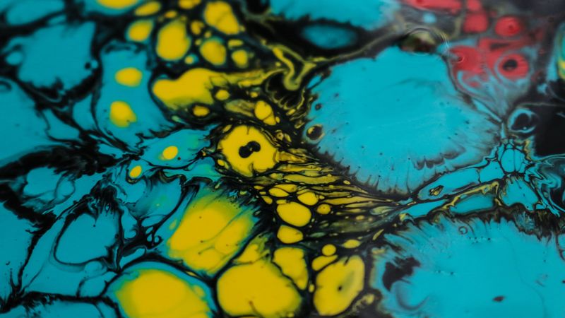 paints, stains, spots, fluid art, acrylic, abstraction, 4k