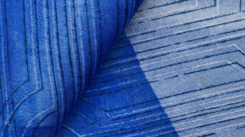 fabric, texture, blue, 4k
