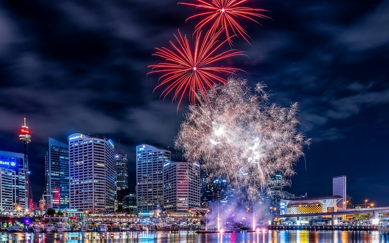 fireworks, world, city