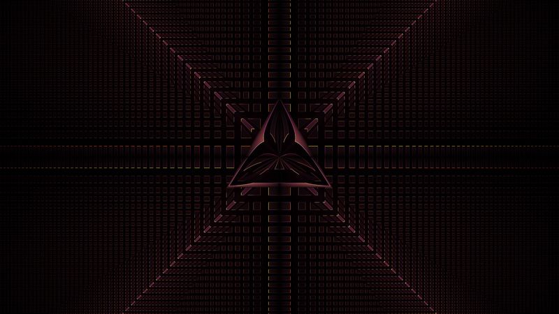 triangle, strokes, lines, abstraction, 4k