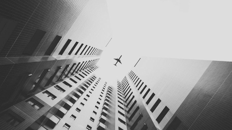 airplane, planes, photography, monochrome, black and white