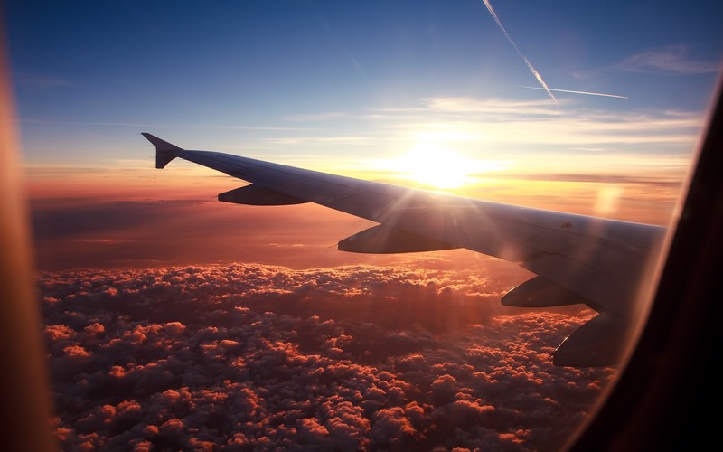 planes, clouds, photography, sunset, nature, wings
