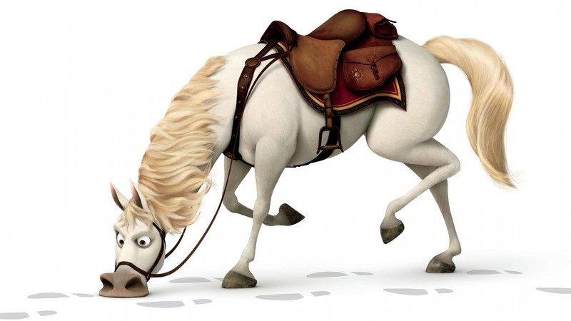 horse, tangled, animated movies, disney