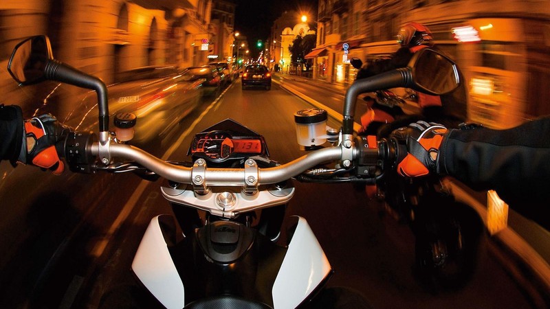 ktm, racing, bikes, night, city, motorcycle