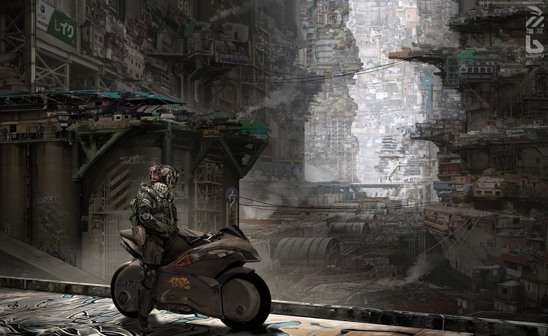 bikes, artist, digital art, motorcycle