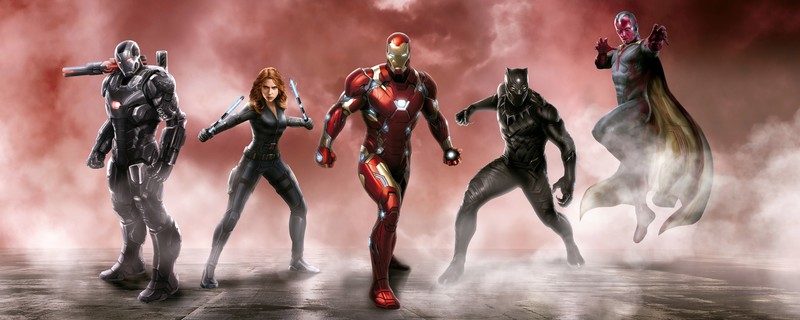 captain america civil war, movies, 2016 movies, black panther, vision, war machine, scarlet witch, iron man