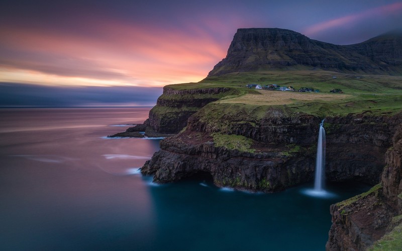 nature, waterfall