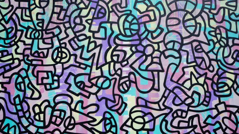 doodles, patterns, colorful, tangled, 4k