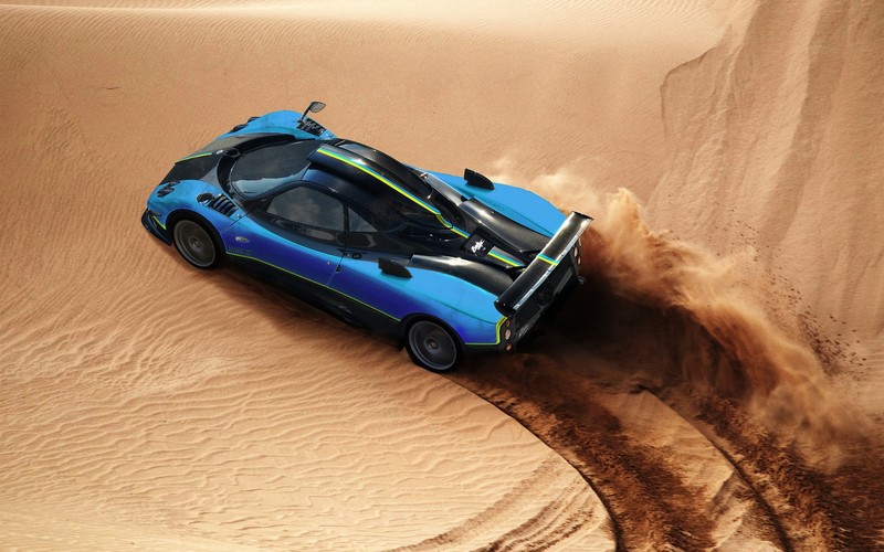 pagani zonda, cars, racing, desert