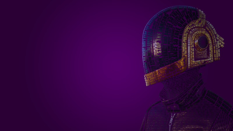 daft punk, typography, minimalism