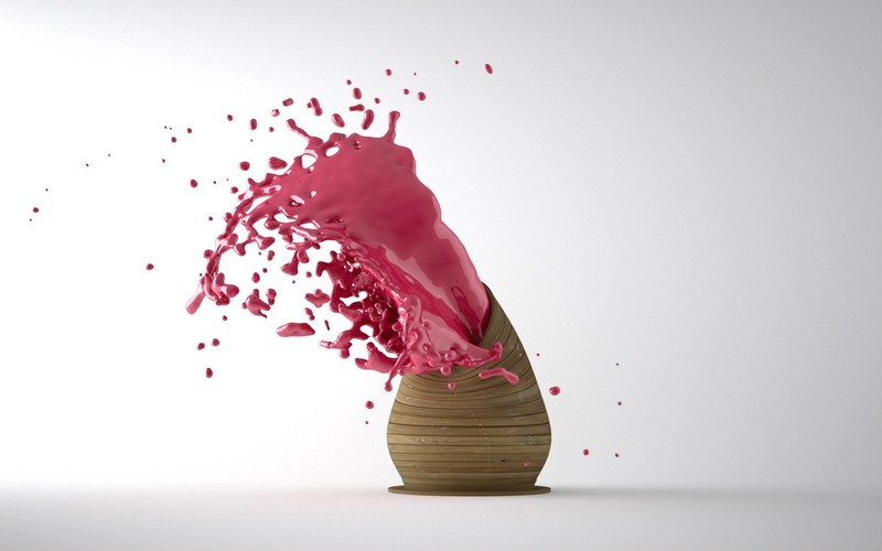 splash, paint, nature, pink