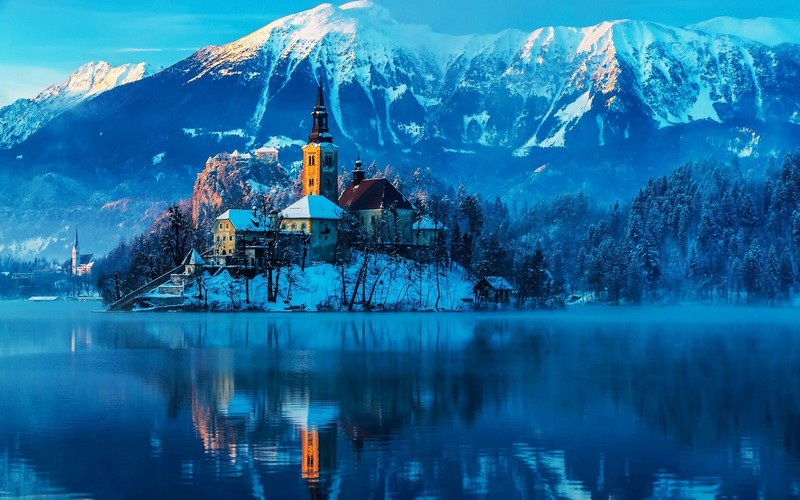 castle, nature, mountains