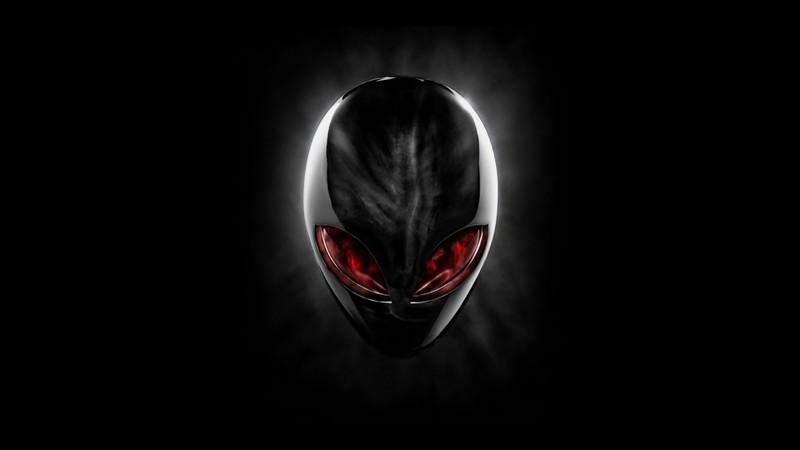 alienware, skull, logo, computer