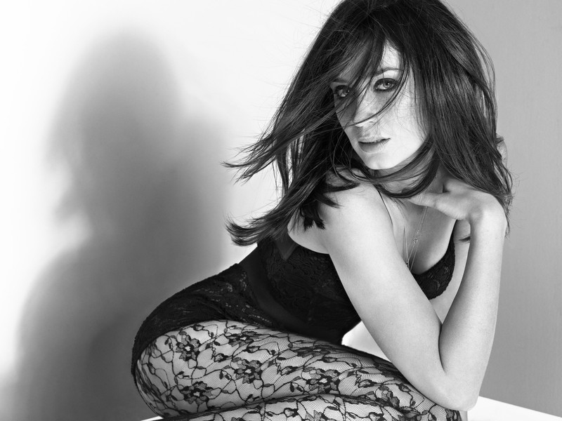 emily blunt, celebrities, girls, monochrome, black and white