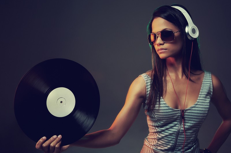 dj, music, vinyl, women