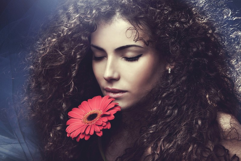 curly hairs, girls, model