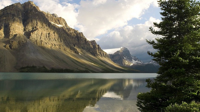 mountains, lake, canada, world
