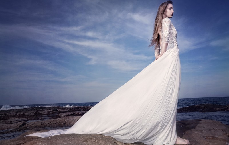 girls, white, dress
