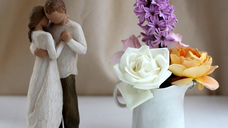 weeding couple, love, heart