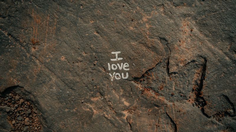 wall, inscription, phrase, love, 4k