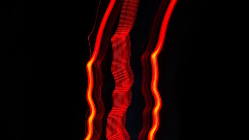 lines, light, red, vibration, abstraction, 4k
