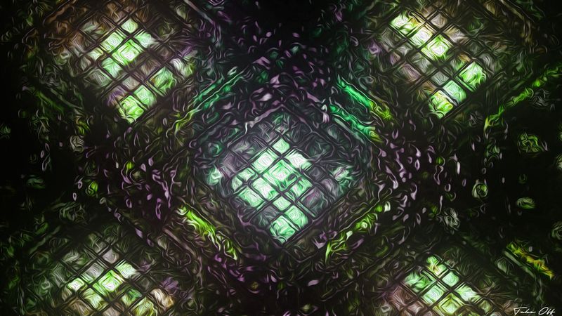 fractal, glow, distortion, abstraction, 4k