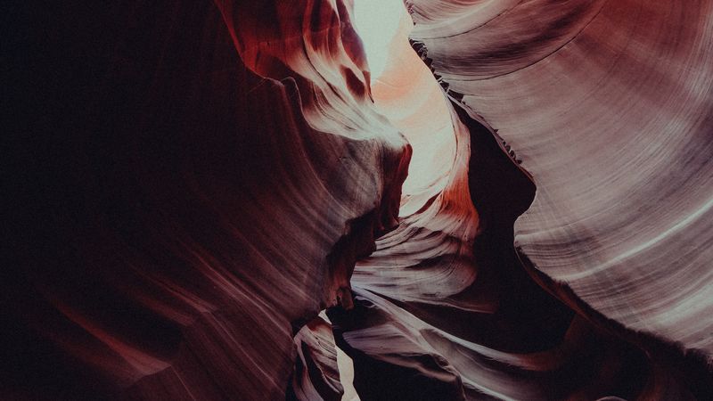canyon, rocks, relief, wavy, 4k