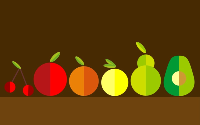 fruits, minimalism, artist, digital art