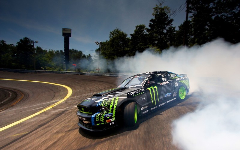 drifting cars, cars, drift, tires, smoke, ford, mustang