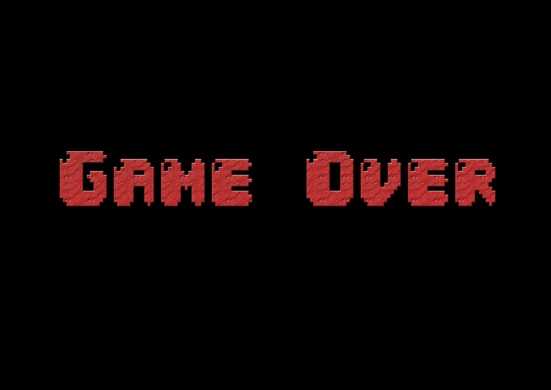 game over, minimalism, typography, hd, 4k