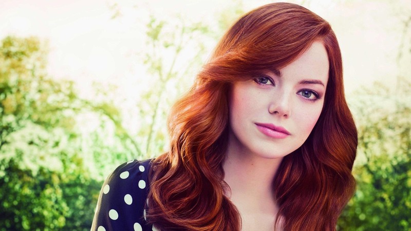 emma stone, celebrities, girls, red, hairs
